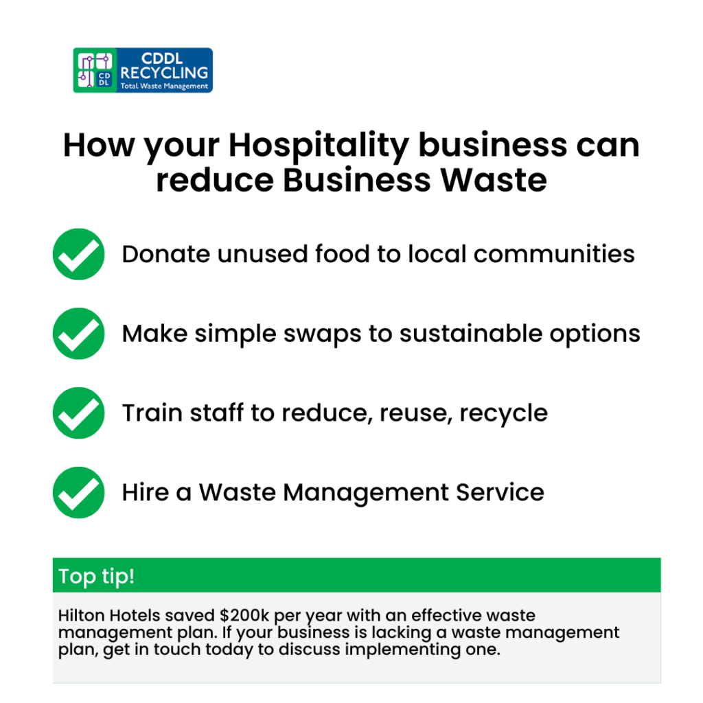 Hospitality Business Waste Management | CDDL Recycling