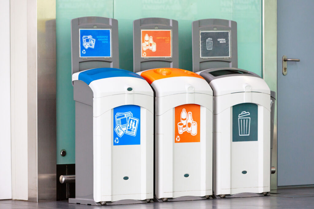 school waste management | waste separation bins